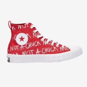 CONVERSE UNT1TL3D "NOT A CHUCK" HIGH TOP - RED SIZE 4 BIG KID (NEW WITH TAGS)